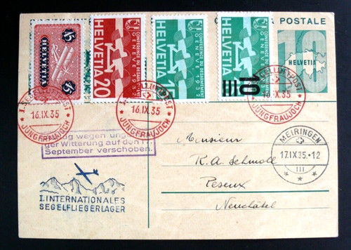 Timbres suisse segelflugpost - timbres,