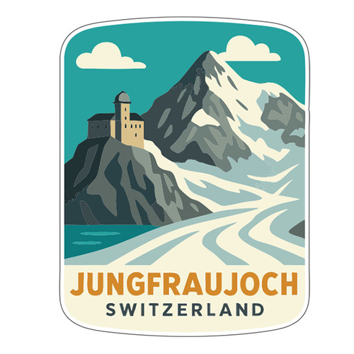 Adesivo jungfraujoch svizzera - adesivo,