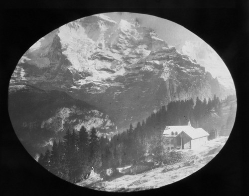 Glass magic lantern slide - magic,